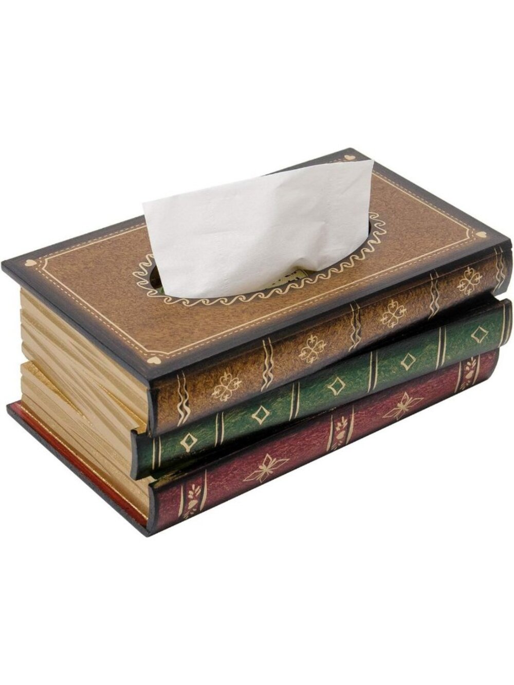 Vintage Wooden Tissue Box Cover - Retro Rectangular Holder for Home & Office